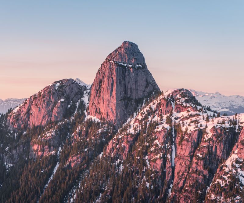 _Mount Habrich at sunset, Squamish BC, March 20
